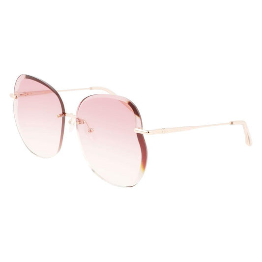 Longchamp Rose Gold Metal Sunglasses Longchamp