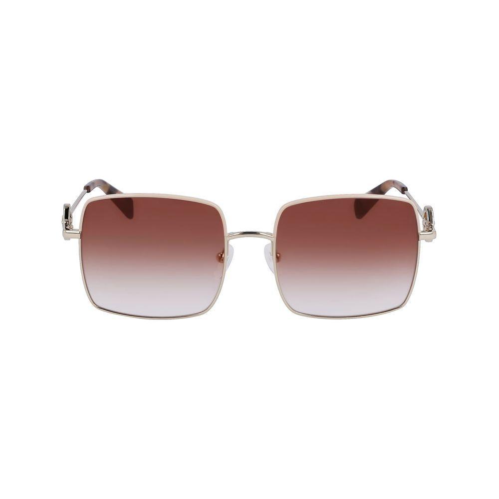 Longchamp Gold Metal Sunglasses Longchamp