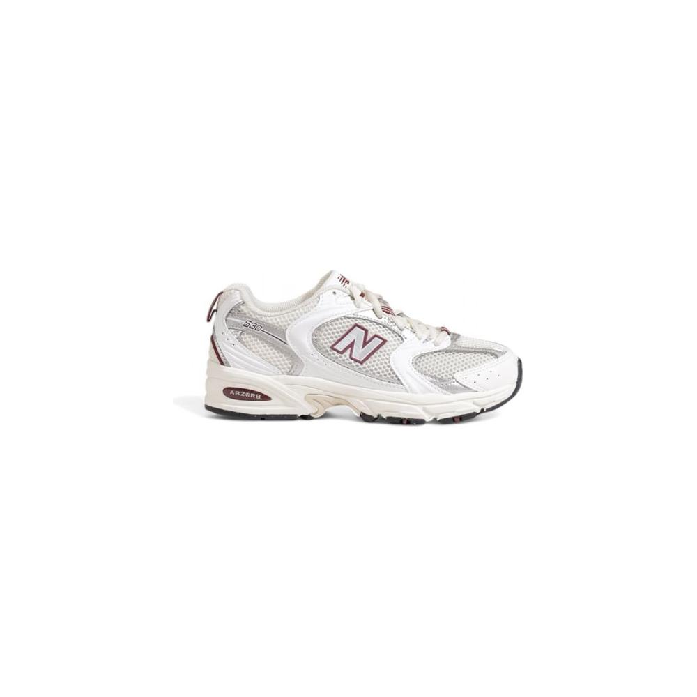 New Balance Cream Synthetic Material Sneaker