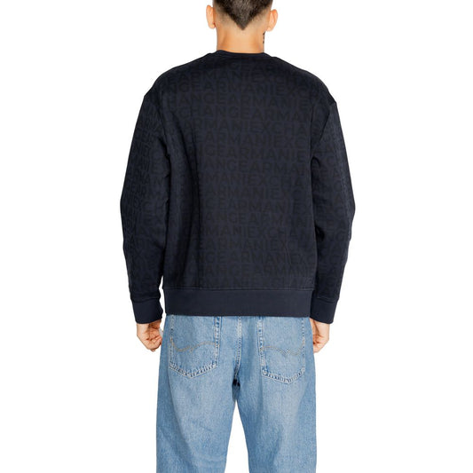 Armani Exchange Blue Cotton Sweater Armani Exchange