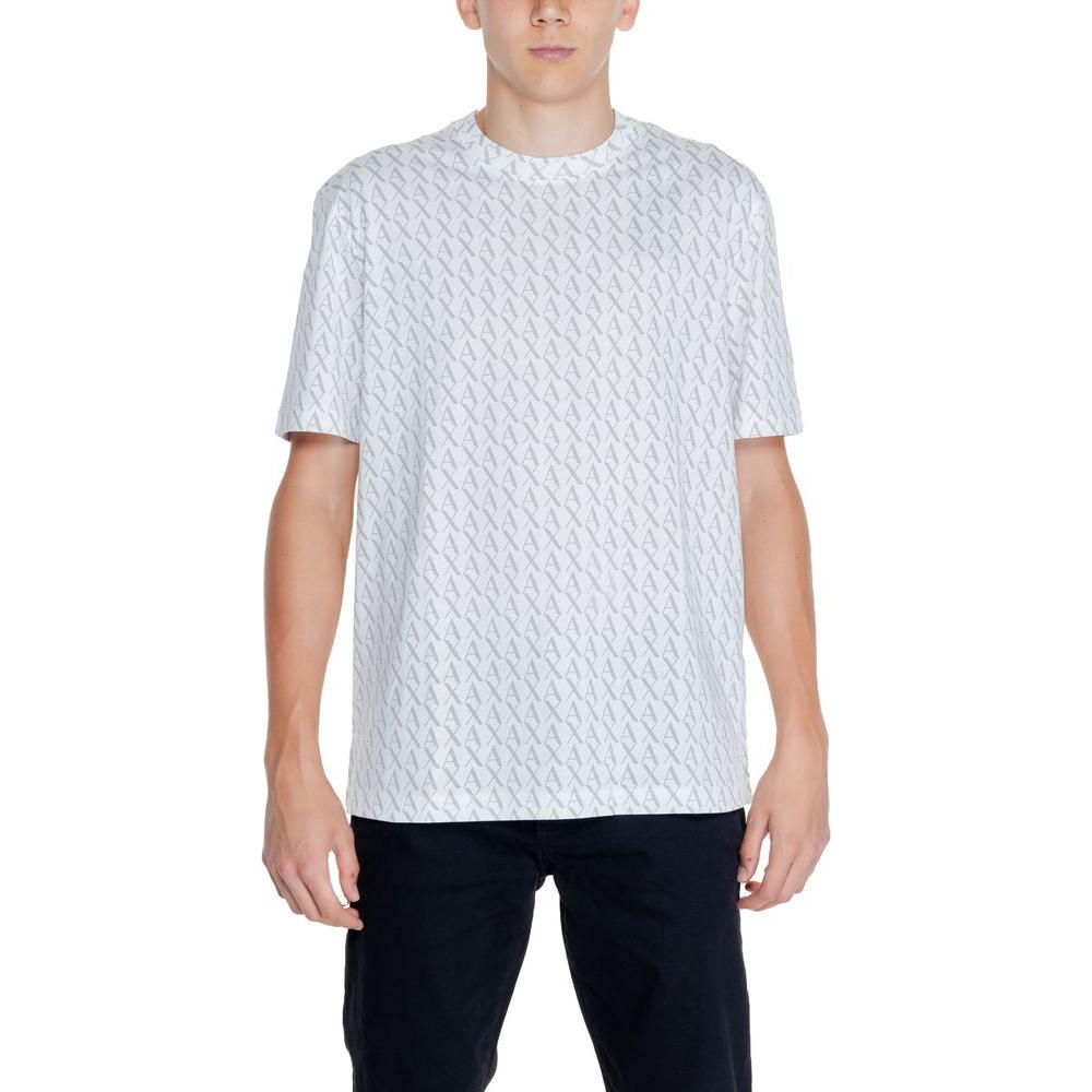 Armani Exchange White Cotton T-Shirt Armani Exchange