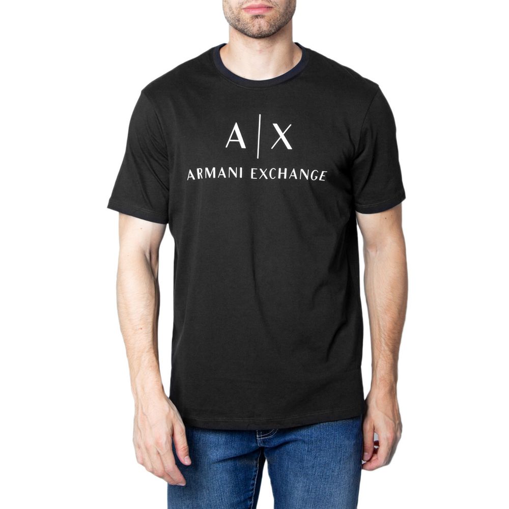 Armani Exchange Black Cotton T-Shirt Armani Exchange