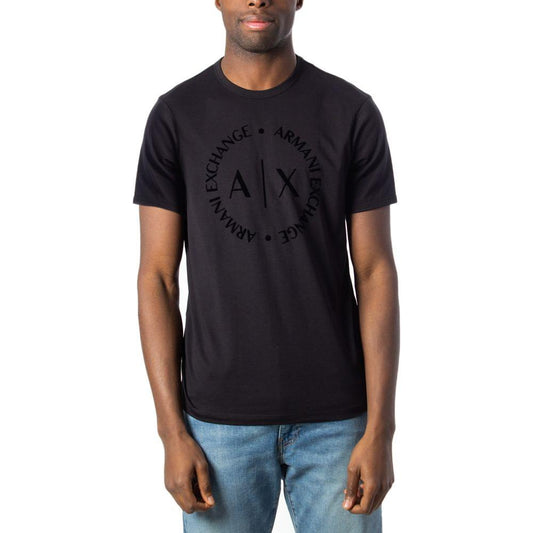 Armani Exchange Black Cotton T-Shirt Armani Exchange