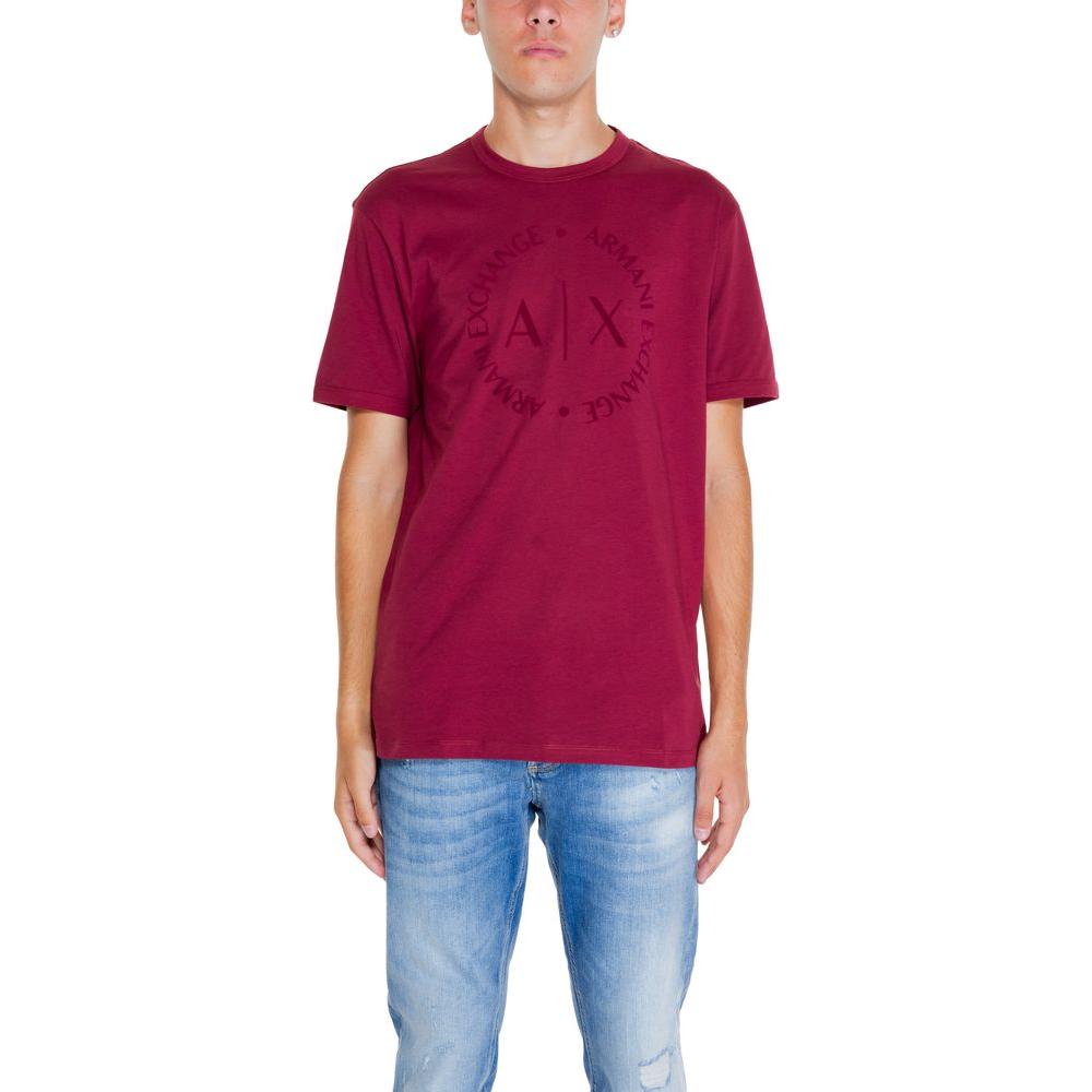 Armani Exchange Bordeaux Cotton T-Shirt