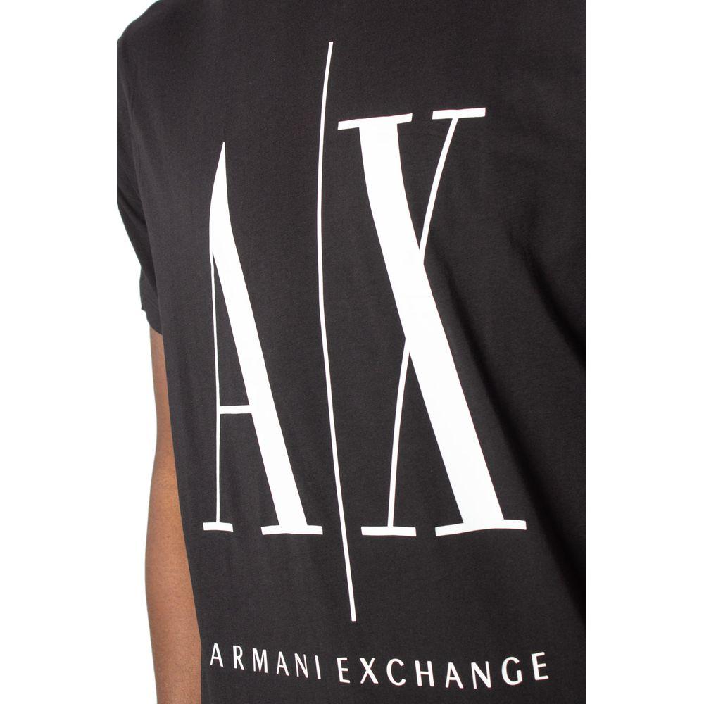 Armani Exchange Black Cotton T-Shirt Armani Exchange