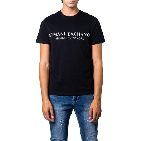 Armani Exchange Black Cotton T-Shirt