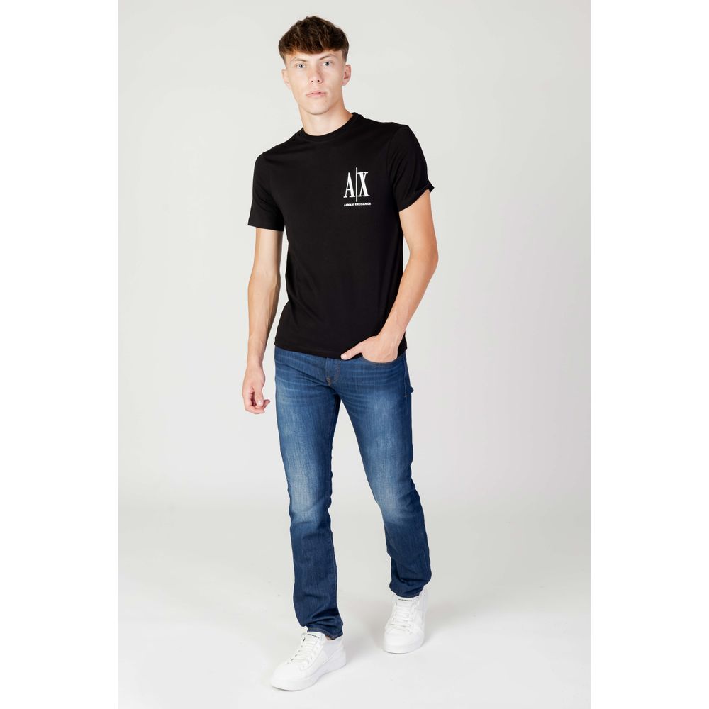 Armani Exchange Black Cotton T-Shirt Armani Exchange