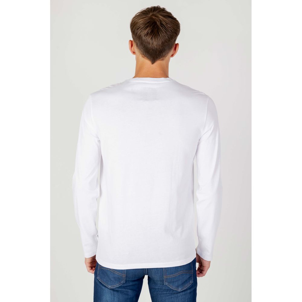 Armani Exchange White Cotton T-Shirt Armani Exchange