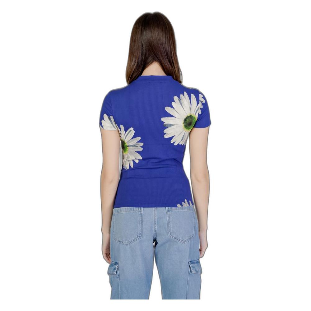 Desigual Blue Viscose Tops & T-Shirt Desigual