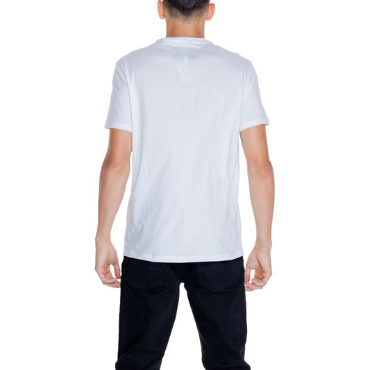 Armani Exchange Black And White Cotton T-Shirt Armani Exchange