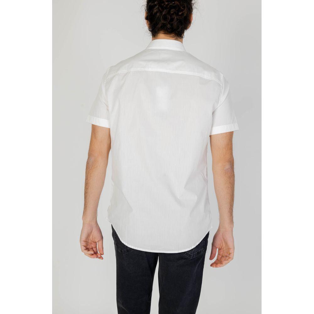 Armani Exchange White Cotton Shirt Armani Exchange