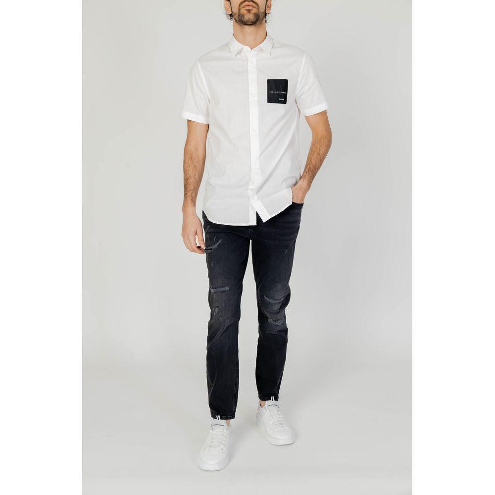 Armani Exchange White Cotton Shirt Armani Exchange