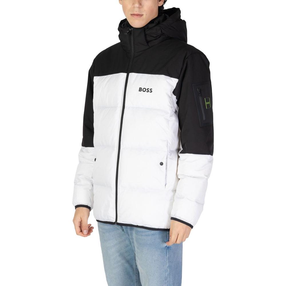 Hugo Boss White Recycled Polyester Jacket Hugo Boss