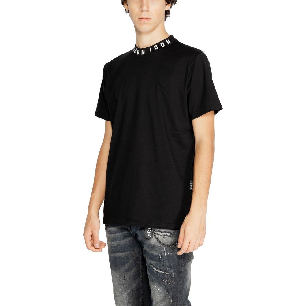 Icon Black Cotton T-Shirt Icon