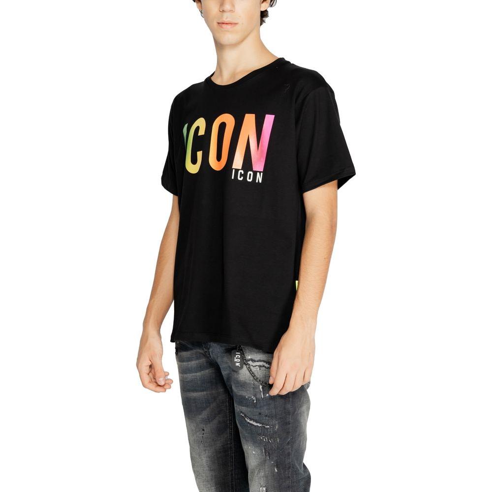 Icon Black Cotton T-Shirt Icon