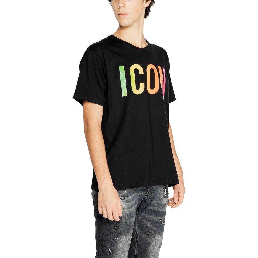 Icon Black Cotton T-Shirt Icon