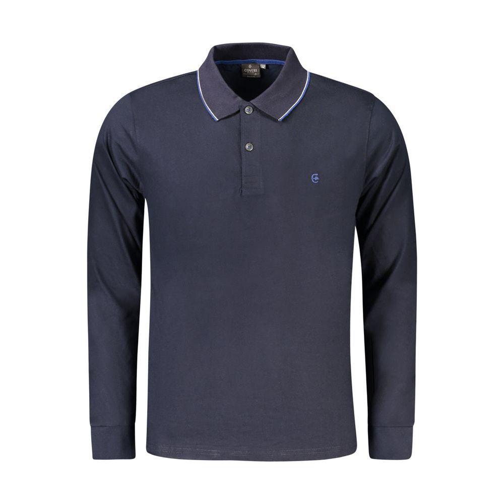 Coveri Moving Blue Cotton Polo Shirt Coveri Moving