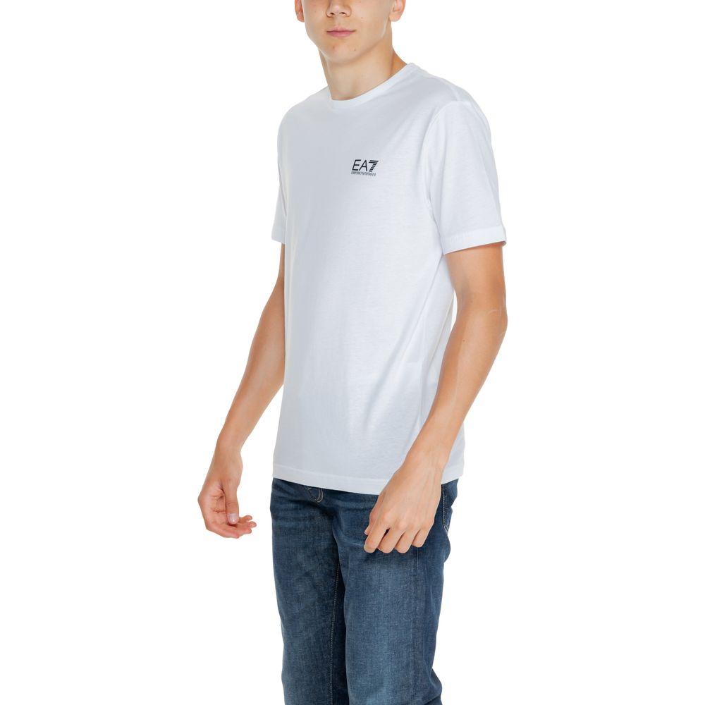 EA7 Emporio Armani White Cotton T-Shirt EA7 Emporio Armani