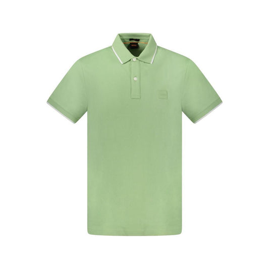 Hugo Boss Green Cotton Polo Shirt Hugo Boss