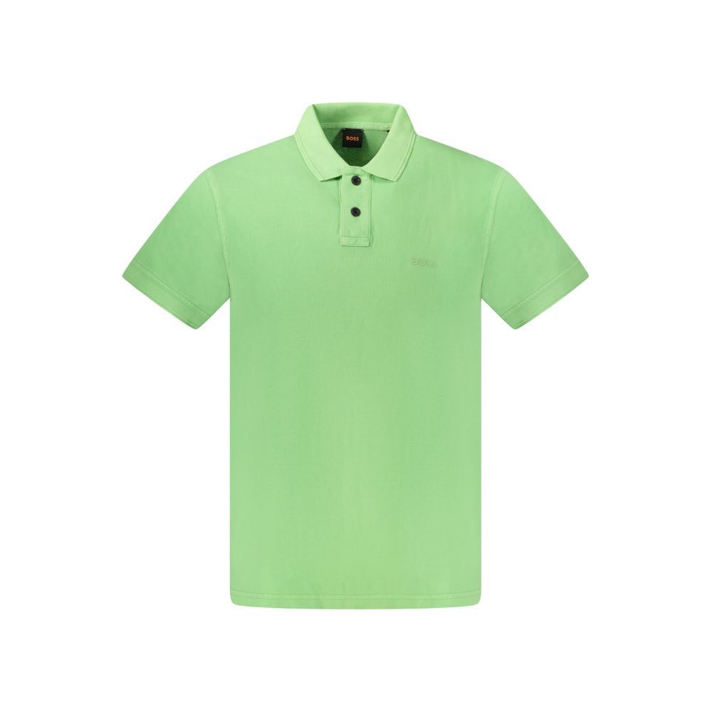 Hugo Boss Green Cotton Polo Shirt Hugo Boss