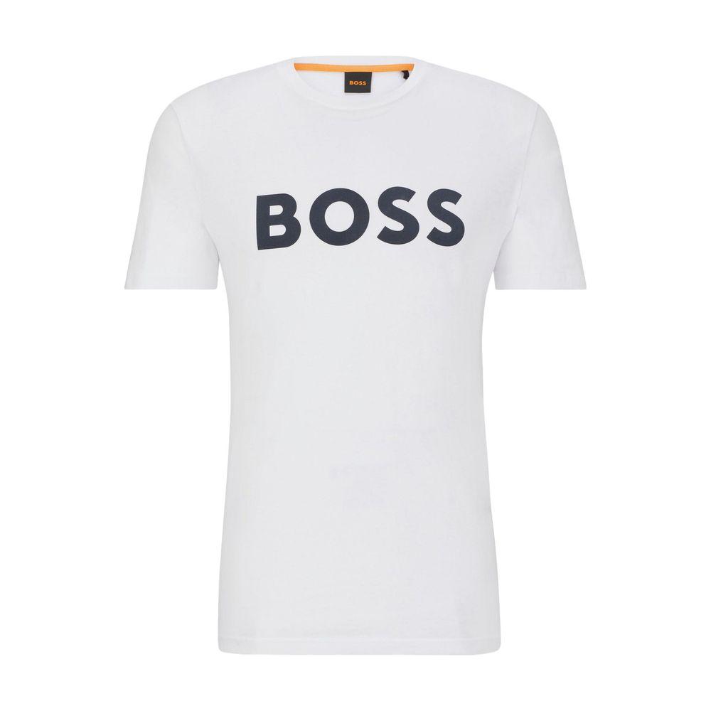 Hugo Boss White Cotton T-Shirt Hugo Boss