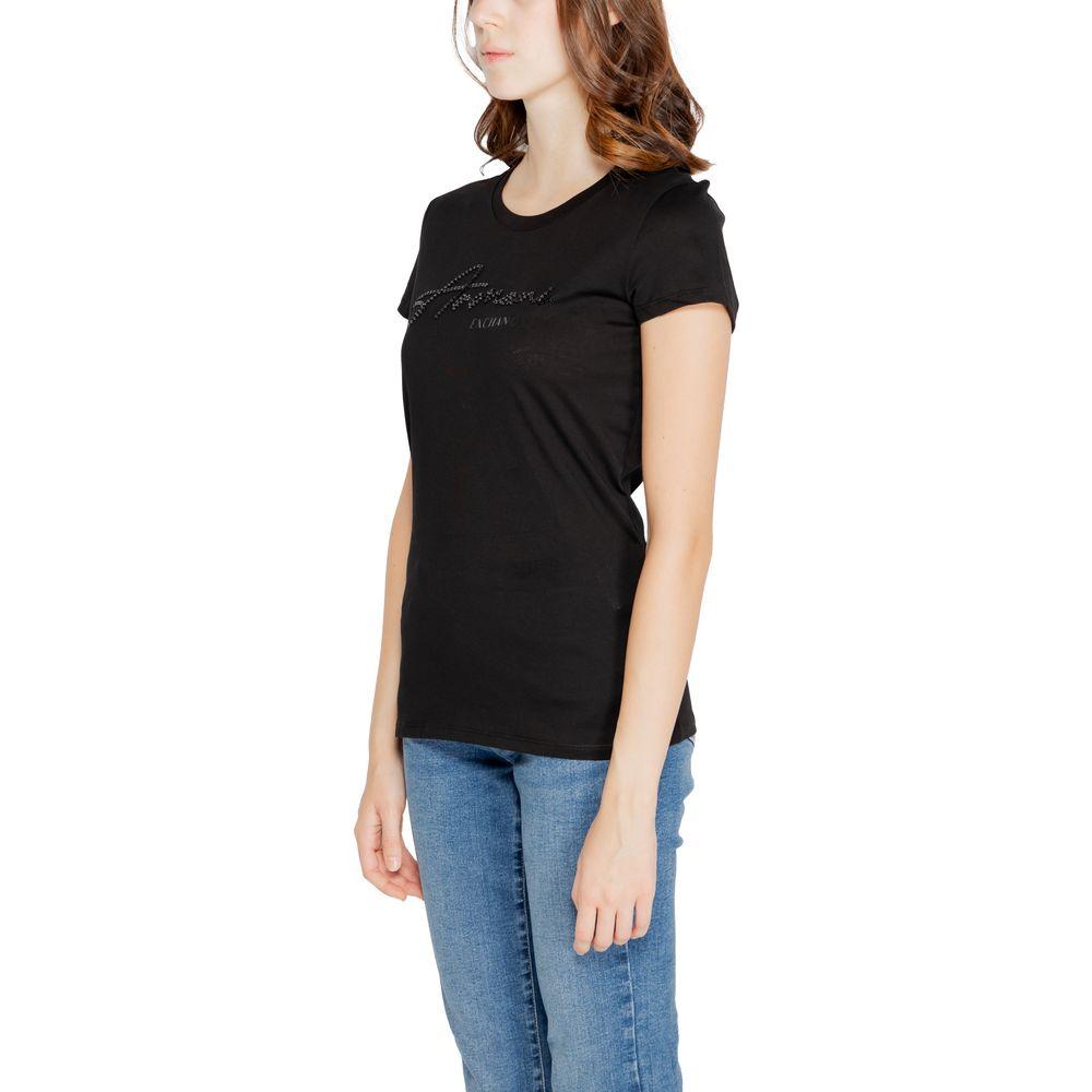 Armani Exchange Black Cotton Tops & T-Shirt Armani Exchange