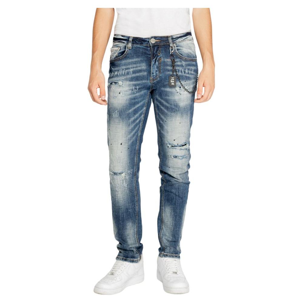 Icon Blue Cotton Jeans & Pant Icon