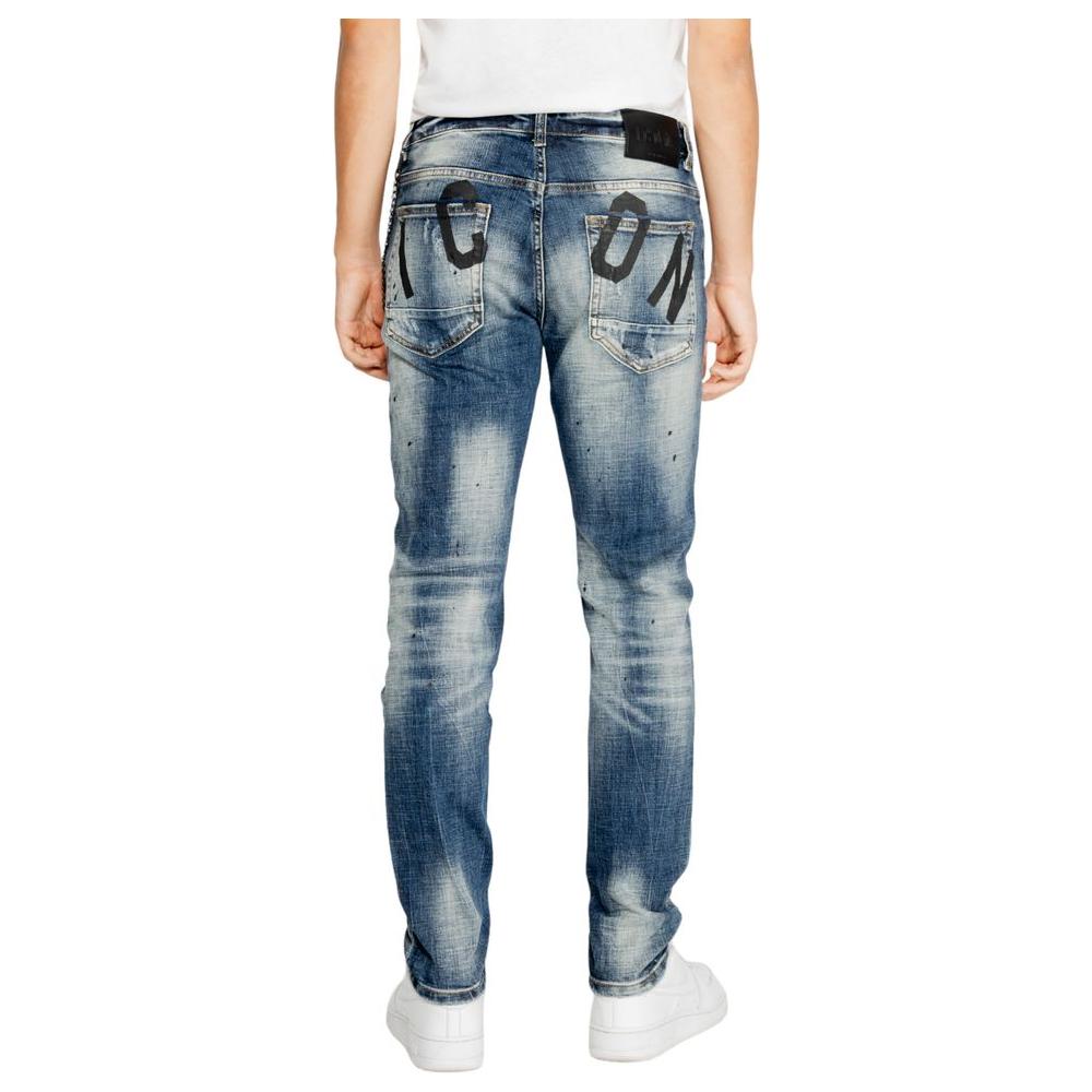 Icon Blue Cotton Jeans & Pant Icon