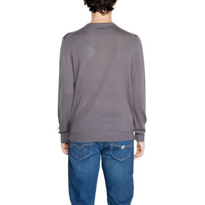 Armani Exchange Gray Wool Sweatshirt