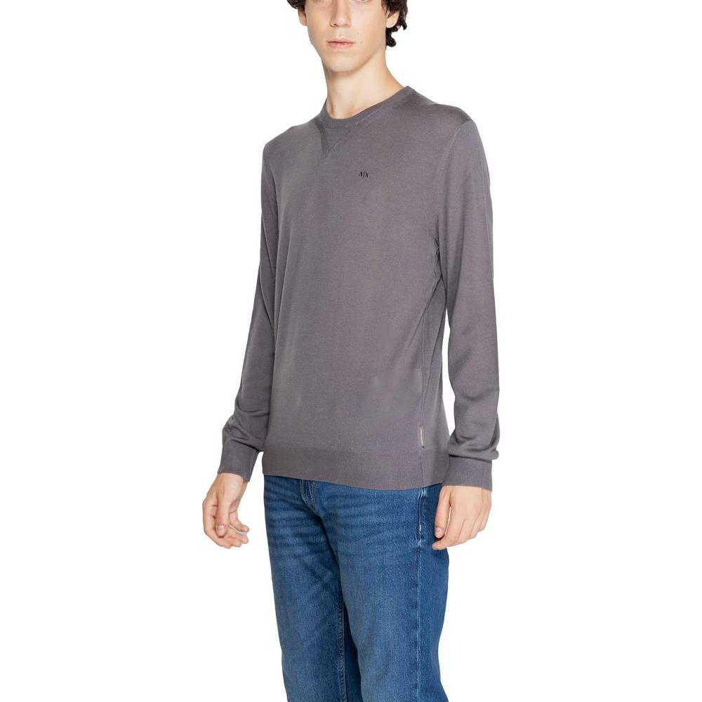 Armani Exchange Gray Wool Sweater Armani Exchange