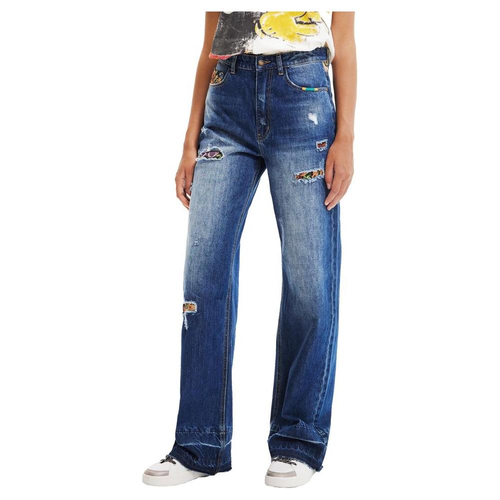 Desigual Blue Cotton Jeans & Pant Desigual