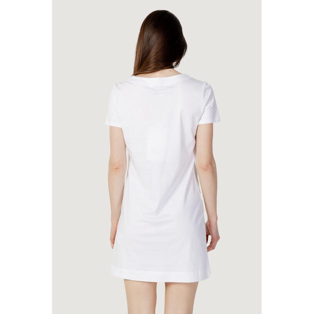 Love Moschino White Cotton Dress Love Moschino