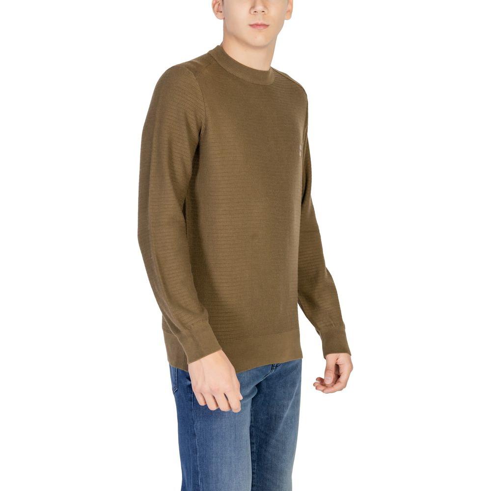 Hugo Boss Green Cotton Sweater Hugo Boss