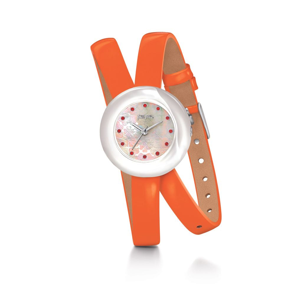 Folli Follie Orange Leather Watch Folli Follie