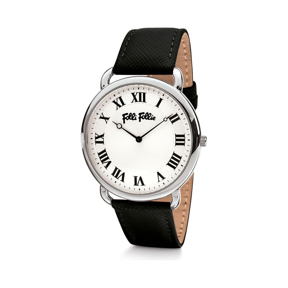 Folli Follie Black Leather Watch Folli Follie