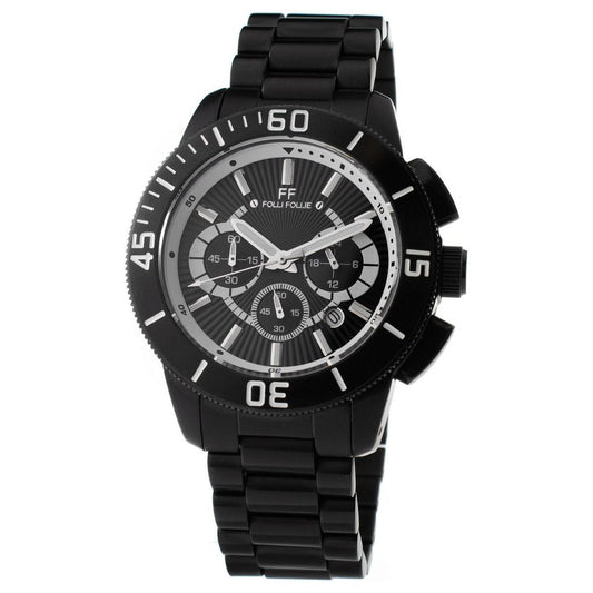 Folli Follie Black Stainless Steel Watch Folli Follie