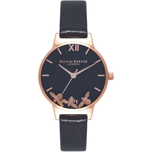 Olivia Burton Black Synthetic Leather Watch Olivia Burton