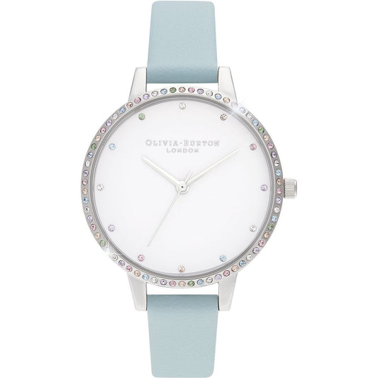 Olivia Burton Blue Artificial Leather Dress Watch