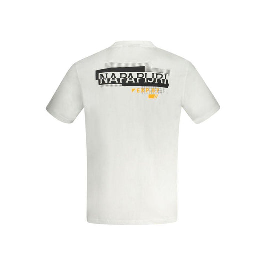 Napapijri White Cotton T-Shirt Napapijri