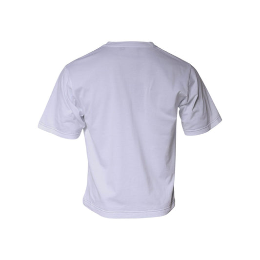 Dolce & Gabbana White DG Logo Cotton Shorts Sleeves T-shirt