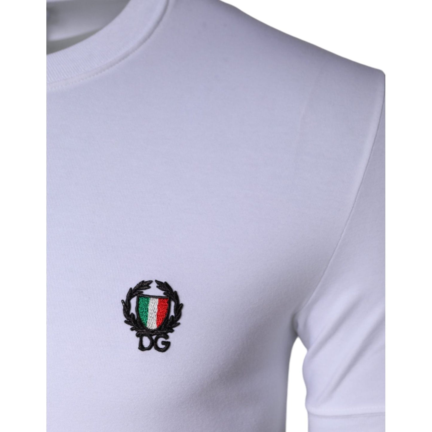 Dolce & Gabbana White Logo Cotton Crew Neck T-shirt Dolce & Gabbana