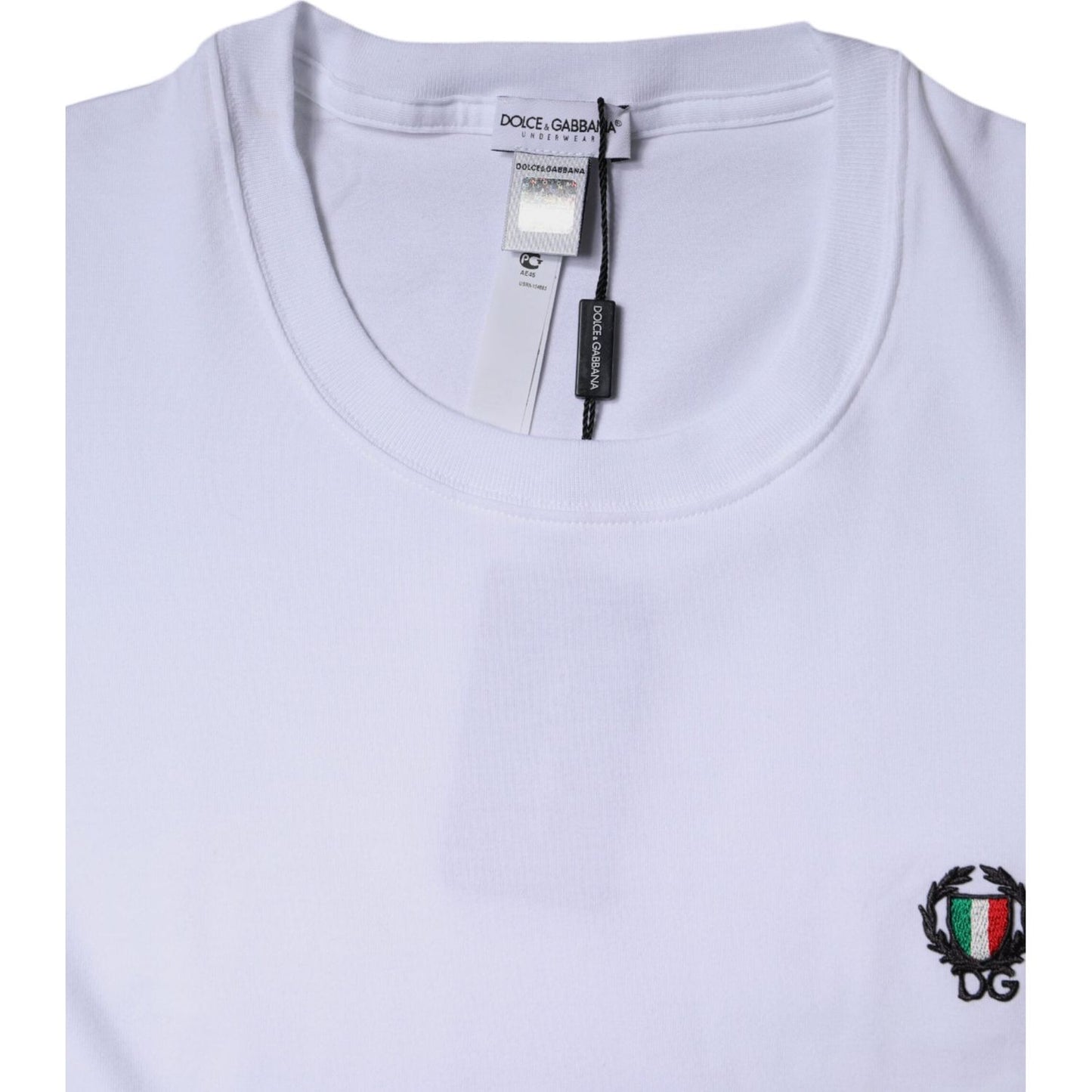 Dolce & Gabbana White Logo Cotton Crew Neck T-shirt Dolce & Gabbana