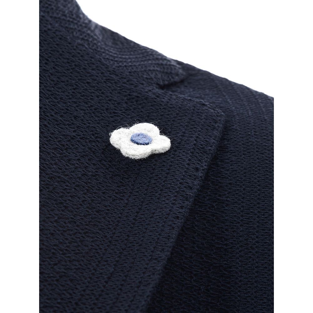 Lardini Blue Cotton Jacket Lardini