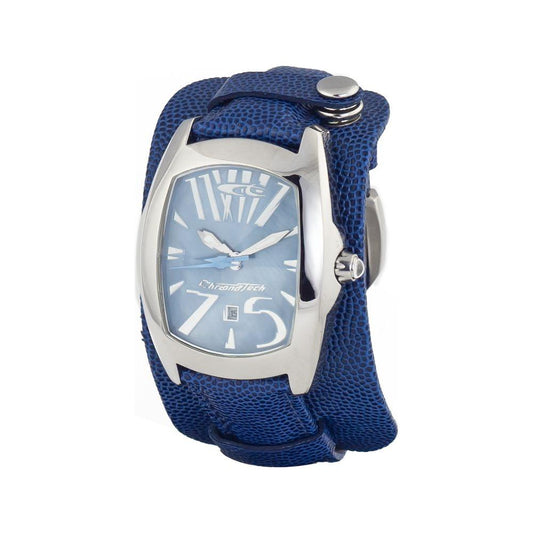 Chronotech Blue Leather Watch Chronotech