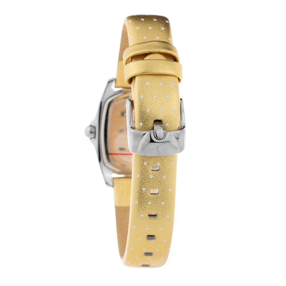 Chronotech Gold Leather Dress Watch