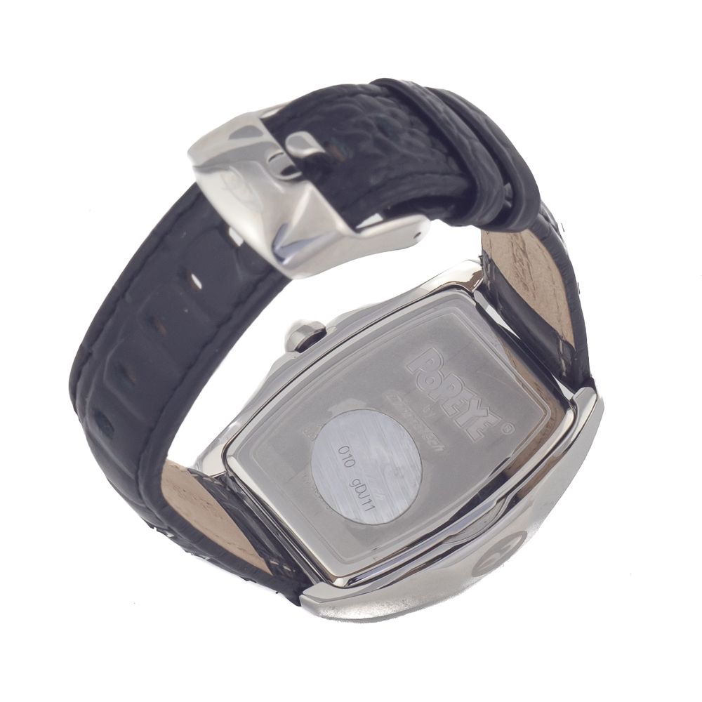 Chronotech Black Leather Dress Watch