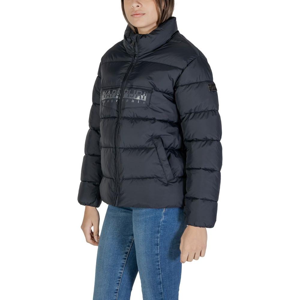 Napapijri Black Polyester Jackets & Coat Napapijri