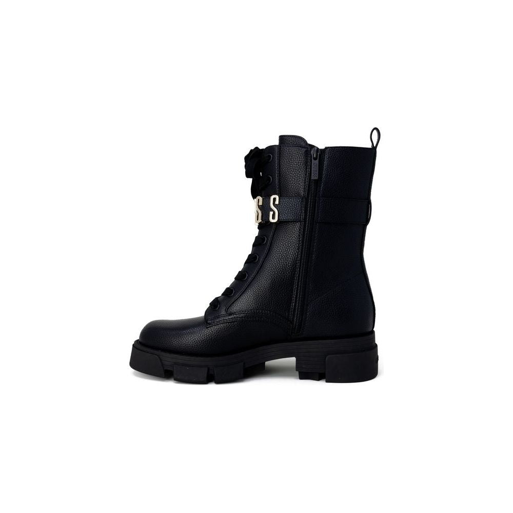 Guess Black Synthetic Leather Boot Guess