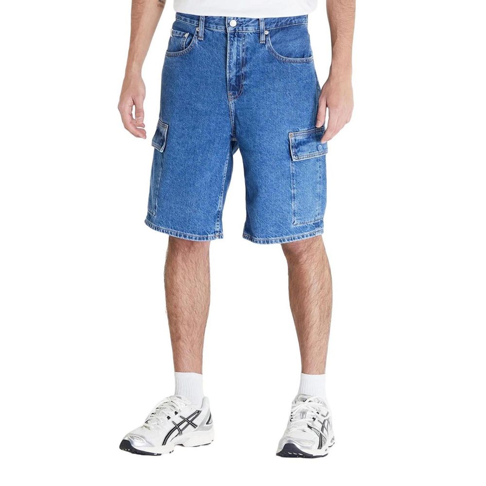Calvin Klein Jeans Blue Cotton Bermuda Shorts