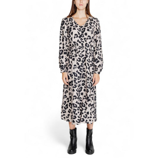Jacqueline De Yong Gray Viscose Long Dress